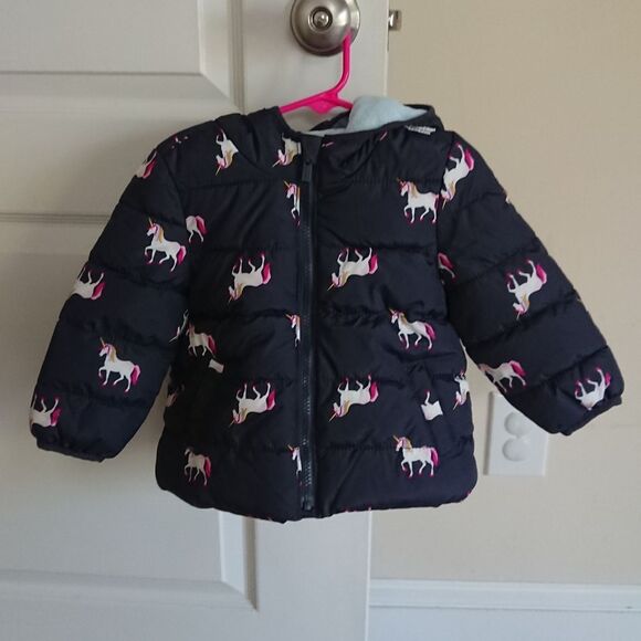 Old Navy Hooded Frost-Free Puffer Jacket for Toddler Girls size 18-24M - Picture 1 of 12